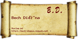 Bech Diána névjegykártya